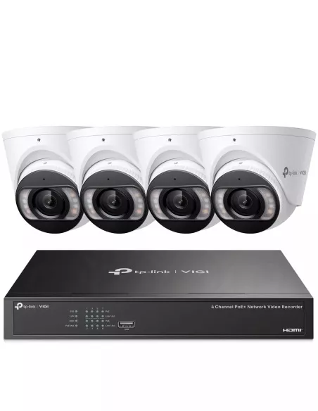 TP‑Link VIGI 4Ch PoE+ NVR Kit with 4× 4MP Turrets VIGI-NK4P-T4425-2T