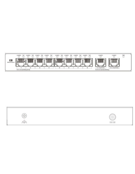 VIP Vision Unmanaged 8-Port (100M) PoE Switch VSPOE-SWA8U