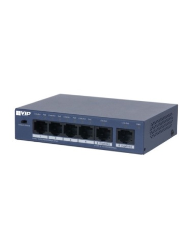 VIP Vision Unmanaged Gigabit 4-Port PoE Switch VSPOE-SWB4U