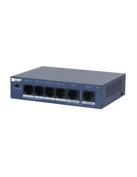 VIP Vision Unmanaged Gigabit 4-Port PoE Switch VSPOE-SWB4U