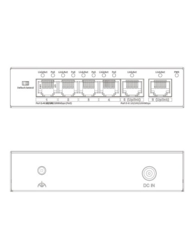 VIP Vision Unmanaged Gigabit 4-Port PoE Switch VSPOE-SWB4U