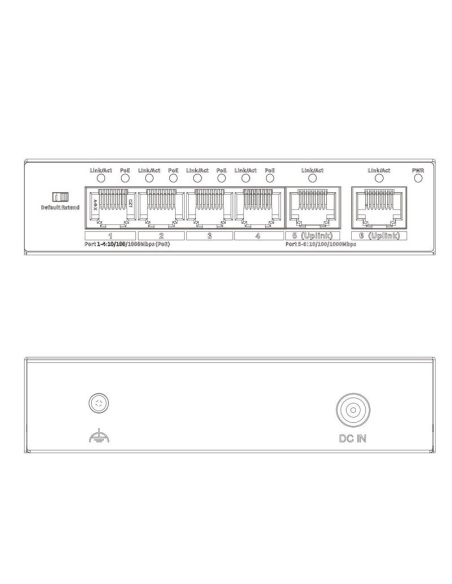 VIP Vision Unmanaged Gigabit 8-Port PoE Switch VSPOE-SWB8U
