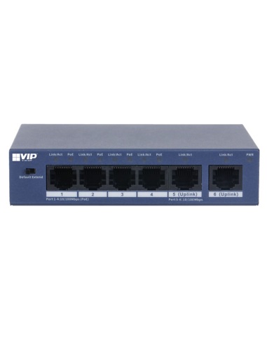 VIP Vision Unmanaged 4-Port PoE Switch with VSPOE-SWA4U