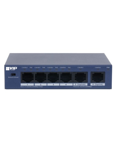VIP Vision Unmanaged Gigabit 4-Port PoE Switch VSPOE-SWB4U