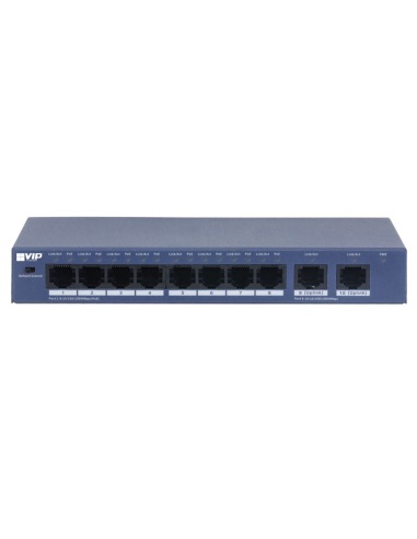 VIP Vision Unmanaged Gigabit 8-Port PoE Switch VSPOE-SWB8U