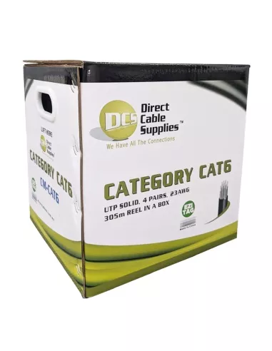 CAT6 Solid Core Cable Unshielded, 23AWG (Blue) - CAT6-D571B