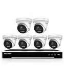 Hikvision 8MP 4K 8Ch 4TB IP NVR 6x ColorVu Turret Cameras - HIKIT-DS-4C8MP8CH