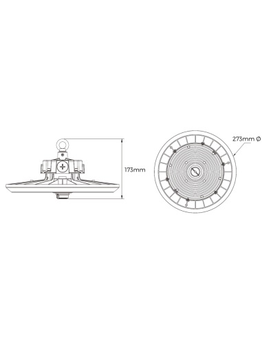 RapidLed 120w, 96w & 72w Selectable Hi Bay IP65 R3117