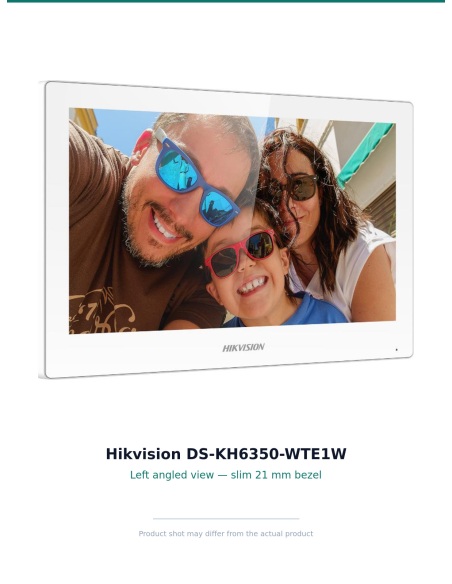 DS-KH6350-WTE1W — left isometric view, slim wall-mount profile