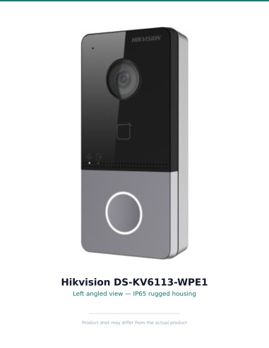 DS-KV6113-WPE1 — left isometric view showing slim IP65 outdoor housing