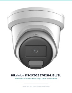Hikvision DS-2CD2387G2H-LISU/SL2 — 4K AcuSense front view with ColorVu/DarkFighter lens