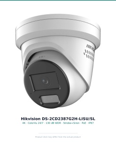 Hikvision DS-2CD2387G2H-LISU/SL2 — 4K AcuSense front view with ColorVu/DarkFighter lens 2
