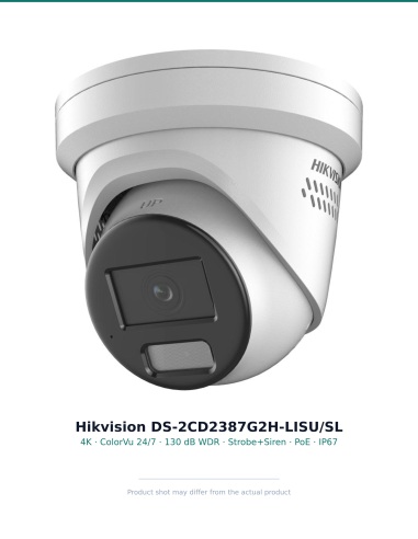 Hikvision DS-2CD2387G2H-LISU/SL2 — 4K spec overview card