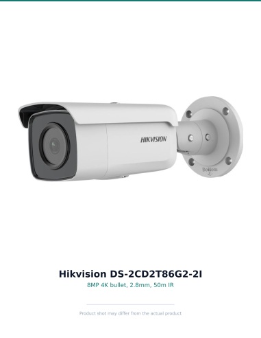 Hikvision 8MP 4K AcuSense 50/60m IR Bullet, 2.8mm — DS-2CD2T86G2-2I(2.8mm)(C)
