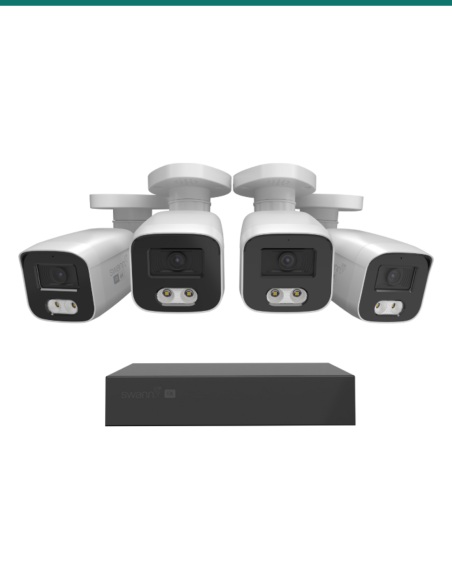Swann EliteX 6K/12MP NVR Security System with 4 Bullet Cameras — SWNVK-8EX412MPB