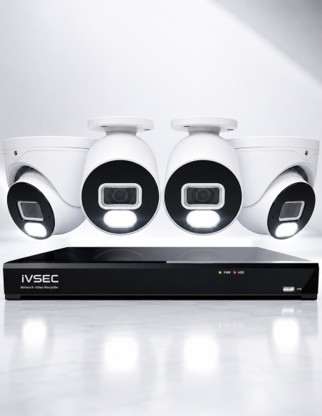 IVSEC 4K 8MP Smart IP 2TB 4CH 4x820 Bullet & Dome IVK4L-8202B2D-E1