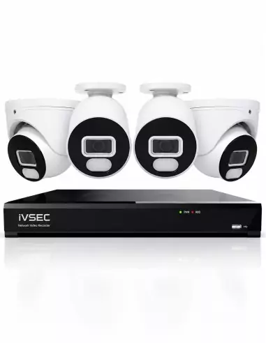 IVSEC 4K 8MP Smart IP 2TB 4CH 4x820 Bullet & Dome IVK4L-8202B2D