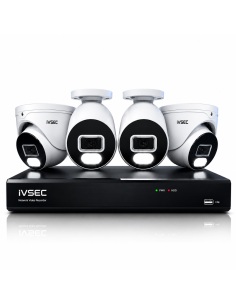 IVSEC 4K 8MP Smart IP 2TB 4CH 4x820 Bullet & Dome Cameras IVK4L-8202B2D