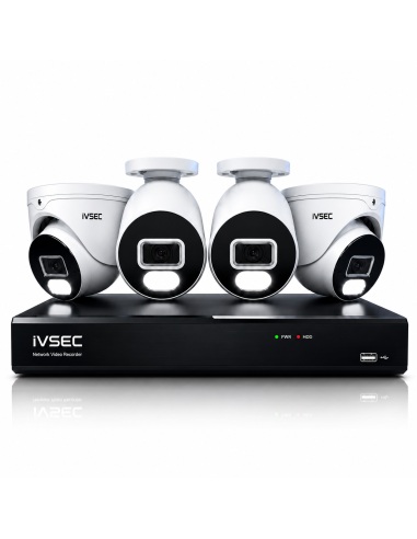 IVSEC 4K 8MP Smart IP 2TB 4CH 4x820 Bullet & Dome IVK4L-8202B2D