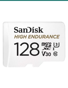 RhinoCo surveillance microSD card 128GB high endurance UHS‑I — MICROSD128GBHE