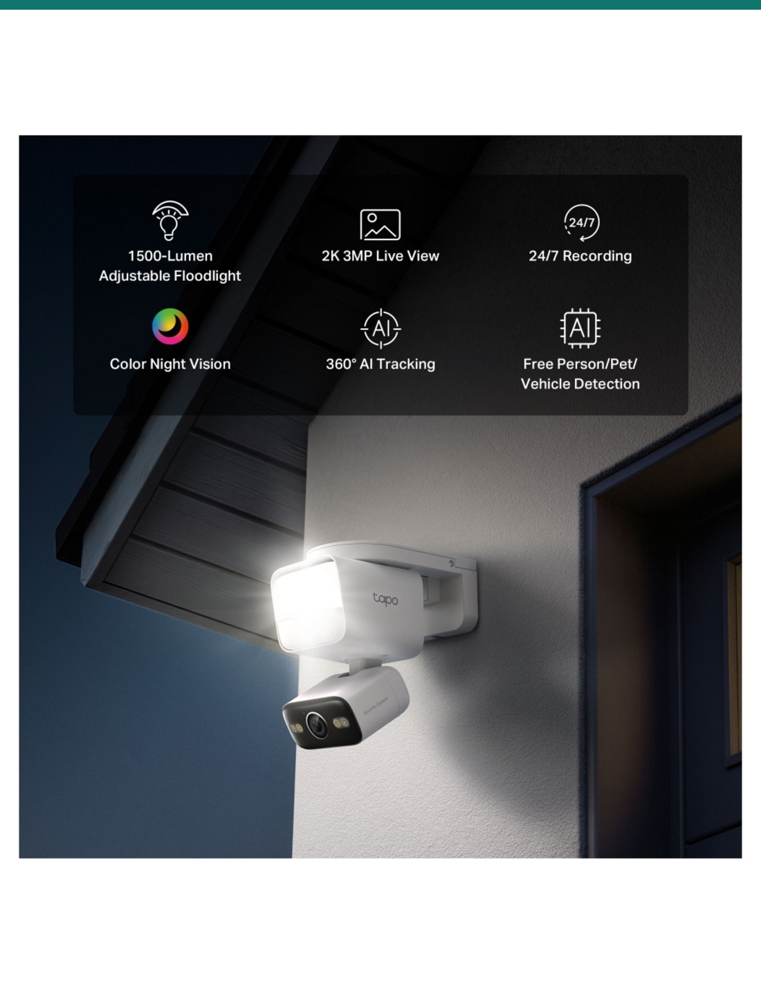 TP-Link Tapo C710 Outdoor Pan/Tilt Security Floodlight Camera