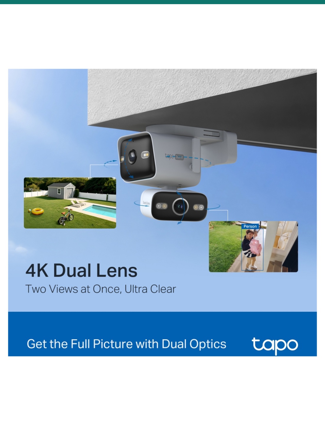 TP-Link Tapo C575D Outdoor Dual Lens Pan/Tilt Security Camera