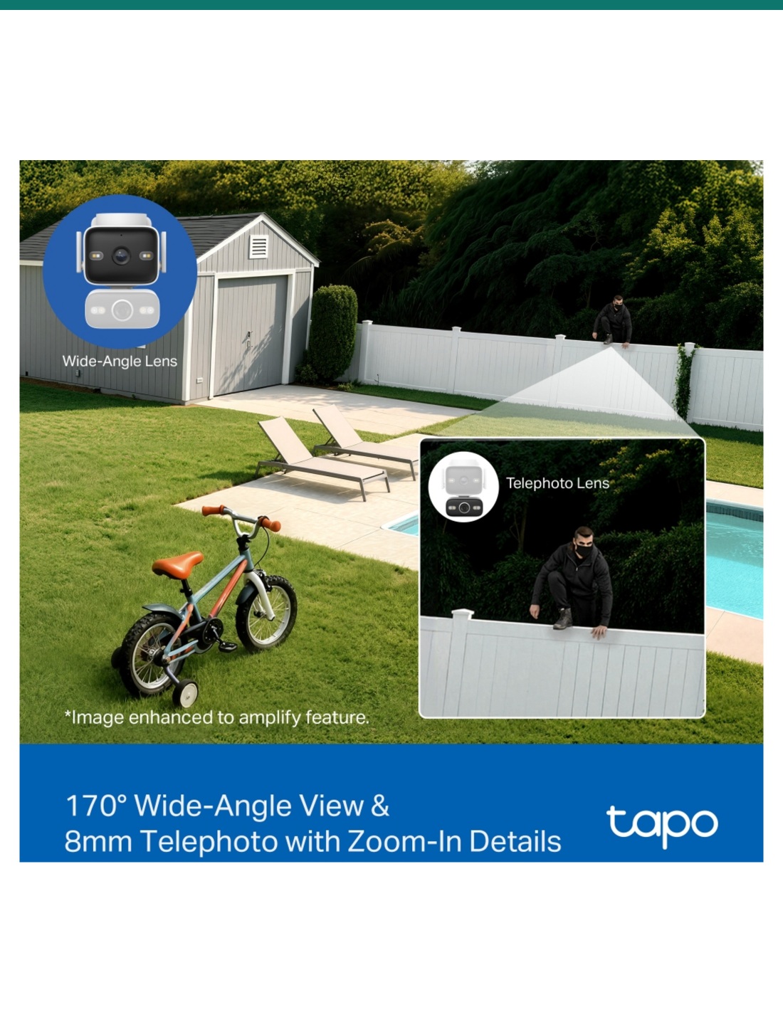 TP-Link Tapo C575D Outdoor Dual Lens Pan/Tilt Security Camera