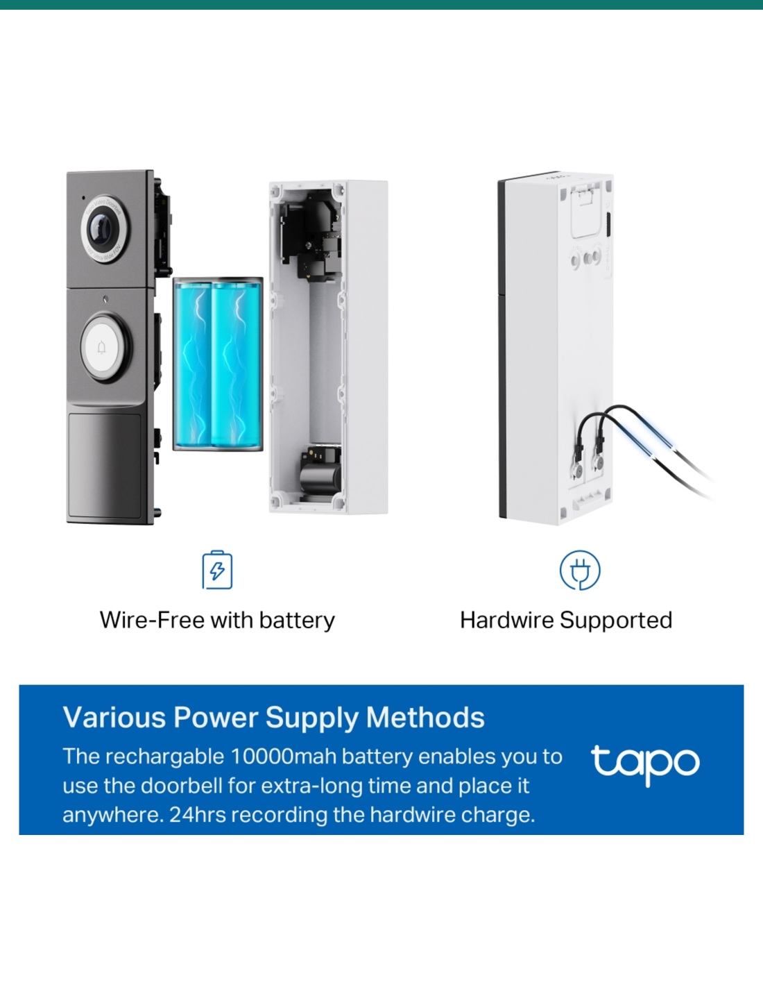 TP-Link Tapo D235 Video Doorbell Camera (2K 5MP)