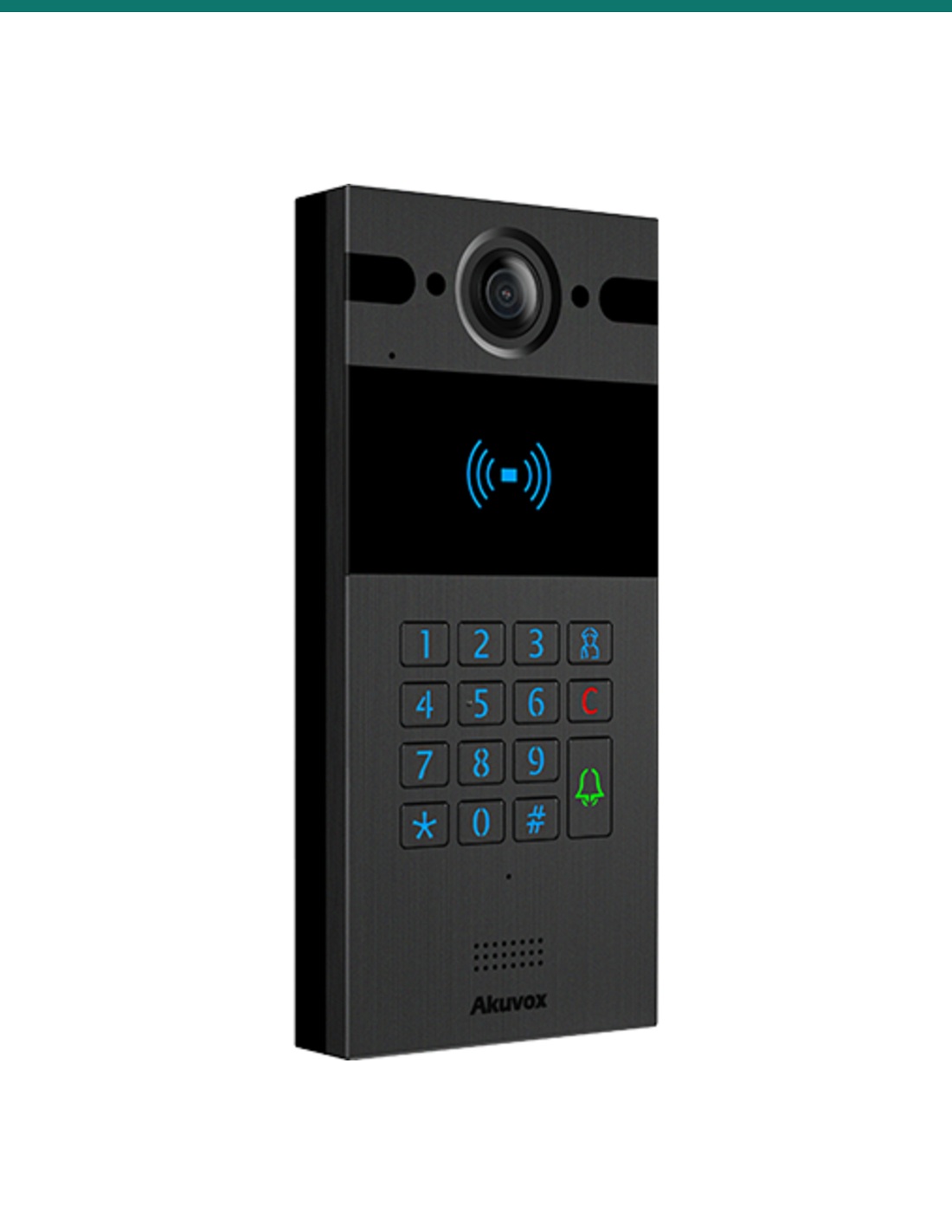 Akuvox SIP intercom with keypad and rf card reader black — AK-R25K-BLACK