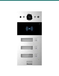 Akuvox SIP intercom with three 3 buttons video & card reader — AK-R20B3BONWALL