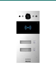 Akuvox SIP intercom with two 2 buttons video & card reader — AK-R20B2BONWALL