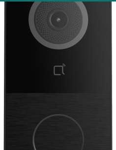Akuvox E12W black — SIP video doorbell front view