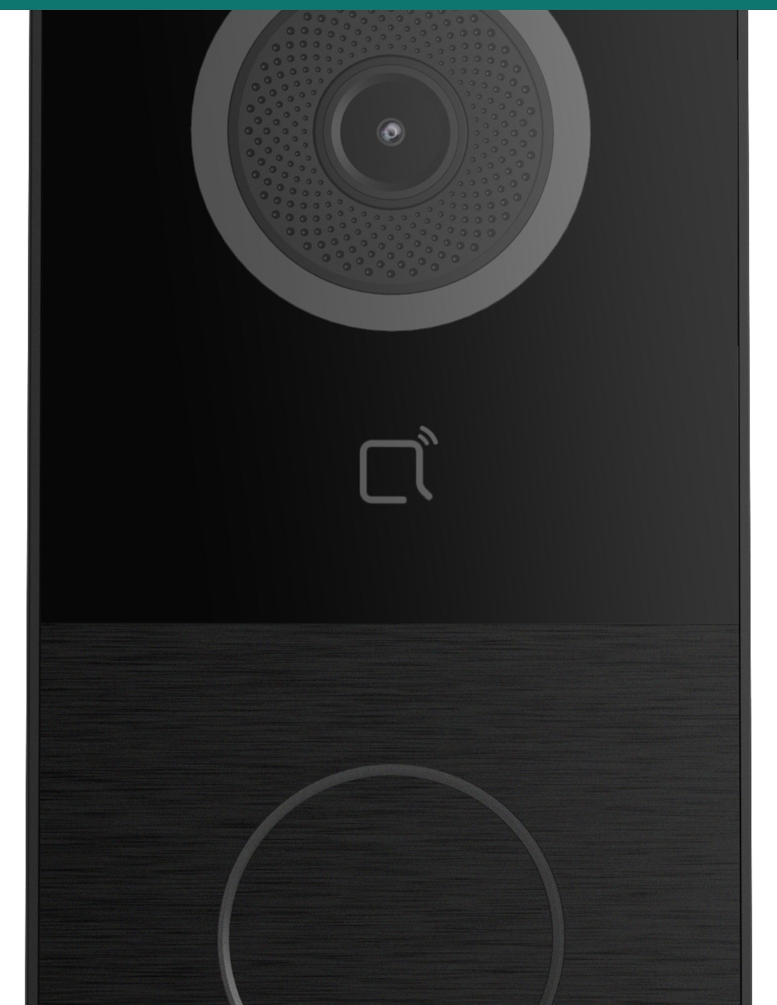 Akuvox E12W black — SIP video doorbell front view
