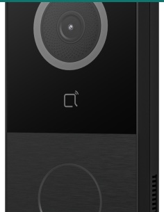 Akuvox E12W black — SIP video doorbell front view 2