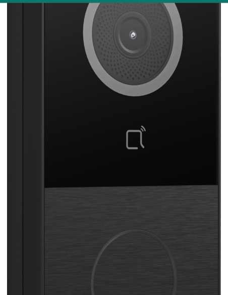 Akuvox E12W black — side / detail product shot