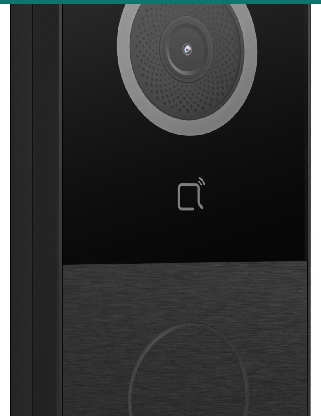Akuvox E12W black — side / detail product shot