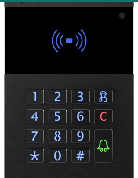 Akuvox SIP Intercom With Keypad And Rf Card Reader Black — AK-R20K-BLACK