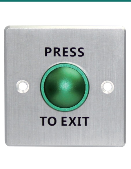 Akuvox Exit Button Press To Exit Button — AK-EB12-SILVER