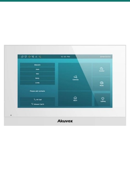 Akuvox 7" SIP Indoor Unit With Wi-Fi In White Linux Version — AK-C313W-WHITE