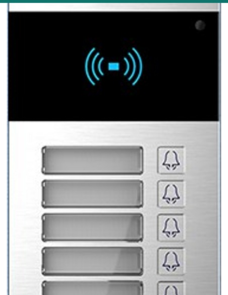 Akuvox SIP Intercom With Five 5 Buttons Video & Card Reader — AK-R20B5BONWALL