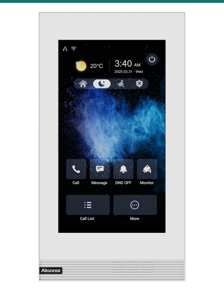 Akuvox S562-V White 7″ Vertical SIP Indoor Monitor — AK-S562-V-WHITE