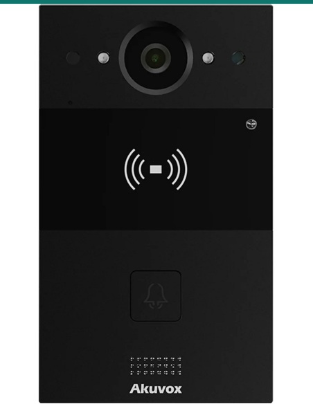 Akuvox SIP Intercom With One Button Video & Card Reader Black — AK-R20ABLK-ONWALL