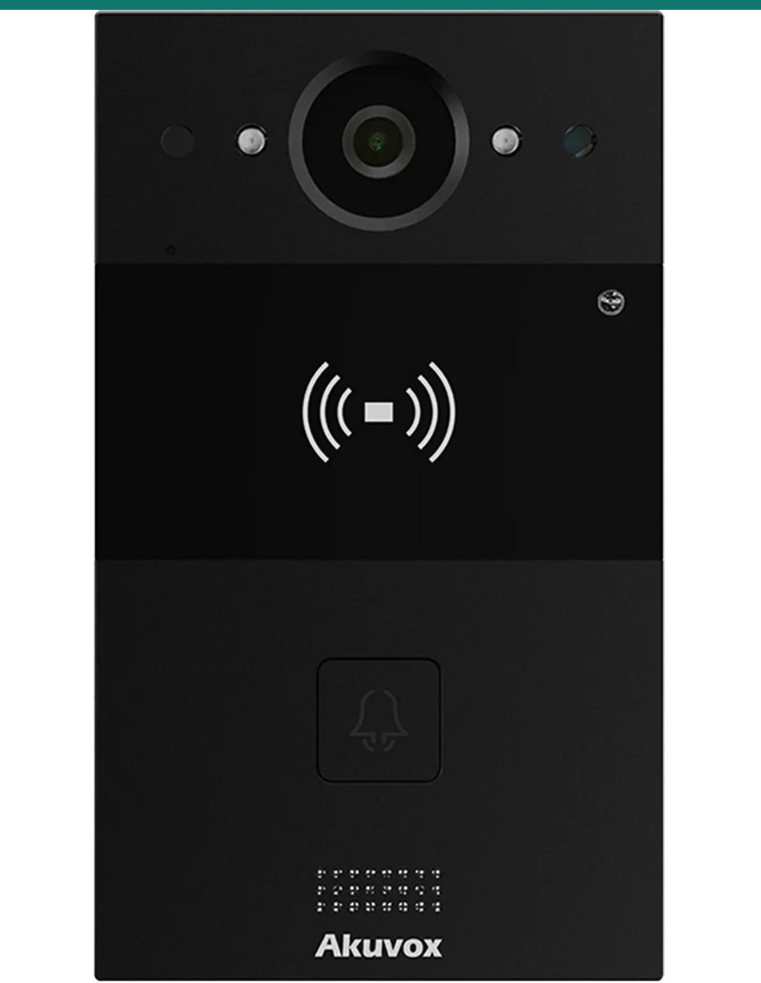 Akuvox SIP Intercom With One Button Video & Card Reader Black — AK-R20ABLK-ONWALL