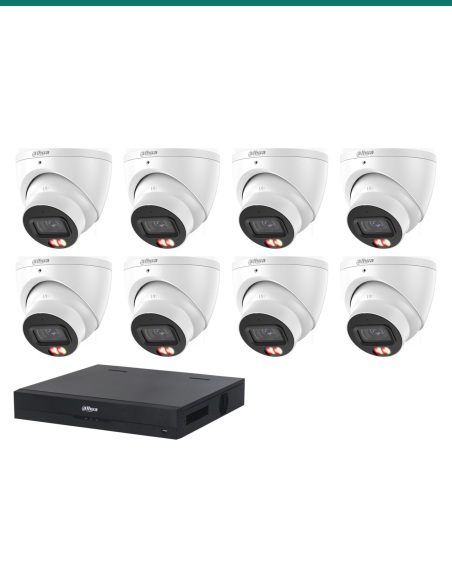 Dahua 8MP Dual Light 4K Kit — 8× HDW3867EM-S-IL-ANZ + 8CH NVR4108HS-8P-AI/ANZ