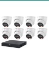 Dahua 8MP Dual Light 4K Kit — 8× HDW3867EM-S-IL-ANZ + 8CH NVR4108HS-8P-AI/ANZ — kit layout. Product shot may differ from the act