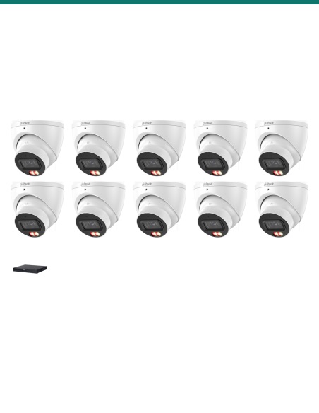 Dahua 8MP Dual Light 4K Kit — 10× HDW3867EM-S-IL-ANZ + 16CH NVR4216-16P-AI/ANZ