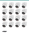 Dahua 8MP Dual Light 4K Kit — 16× HDW3867EM-S-IL-ANZ + 16CH NVR4216-16P-AI/ANZ — kit layout. Product shot may differ from the ac