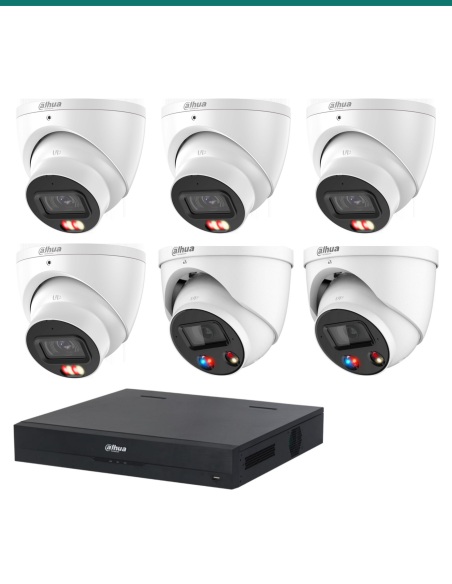 Dahua 8MP Dual Light + TiOC 4K Kit — 4× HDW3867EM + 2× HDW3849H + 8CH NVR