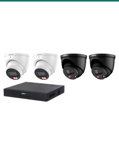 Dahua 8MP Dual Light + Black TiOC 4K Kit — 2× HDW3867EM + 2× HDW3849H-BLK + 8CH NVR — kit layout. Product shot may differ from t