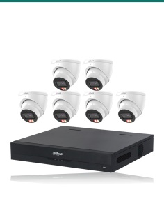 Dahua 6× HDW3867EM-S-IL-ANZ + 8CH NVR kit. Product shot may differ from the actual product.